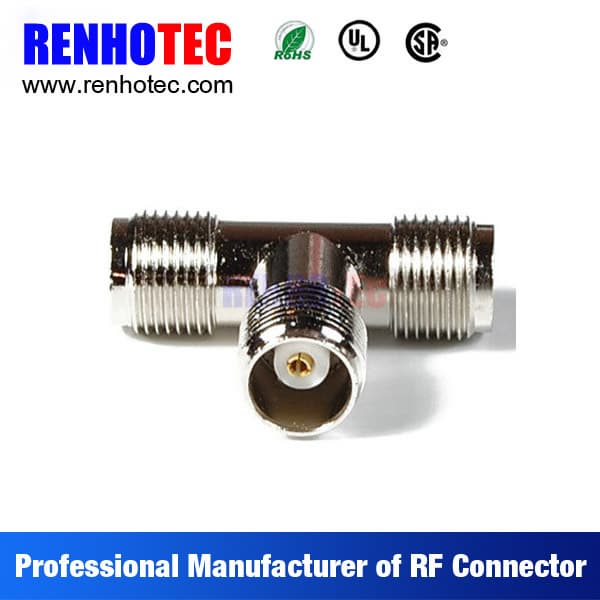 T Type 3 TNC female RF Coax Connectors rf Adapter